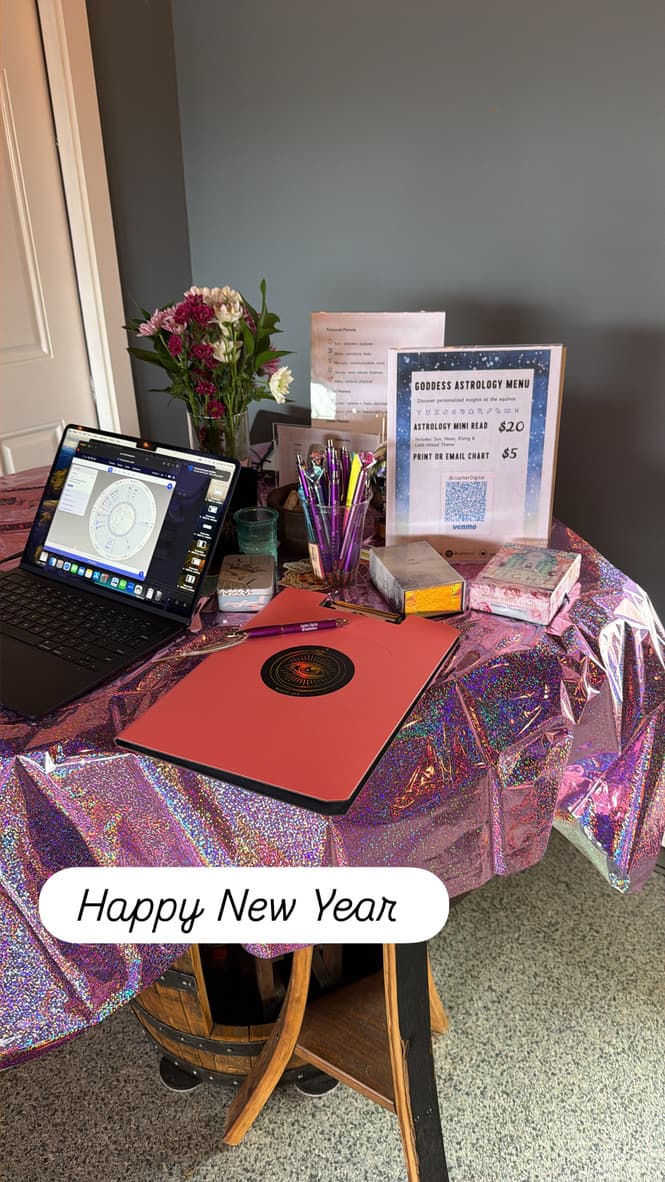Astrology Booth — new year booth table
