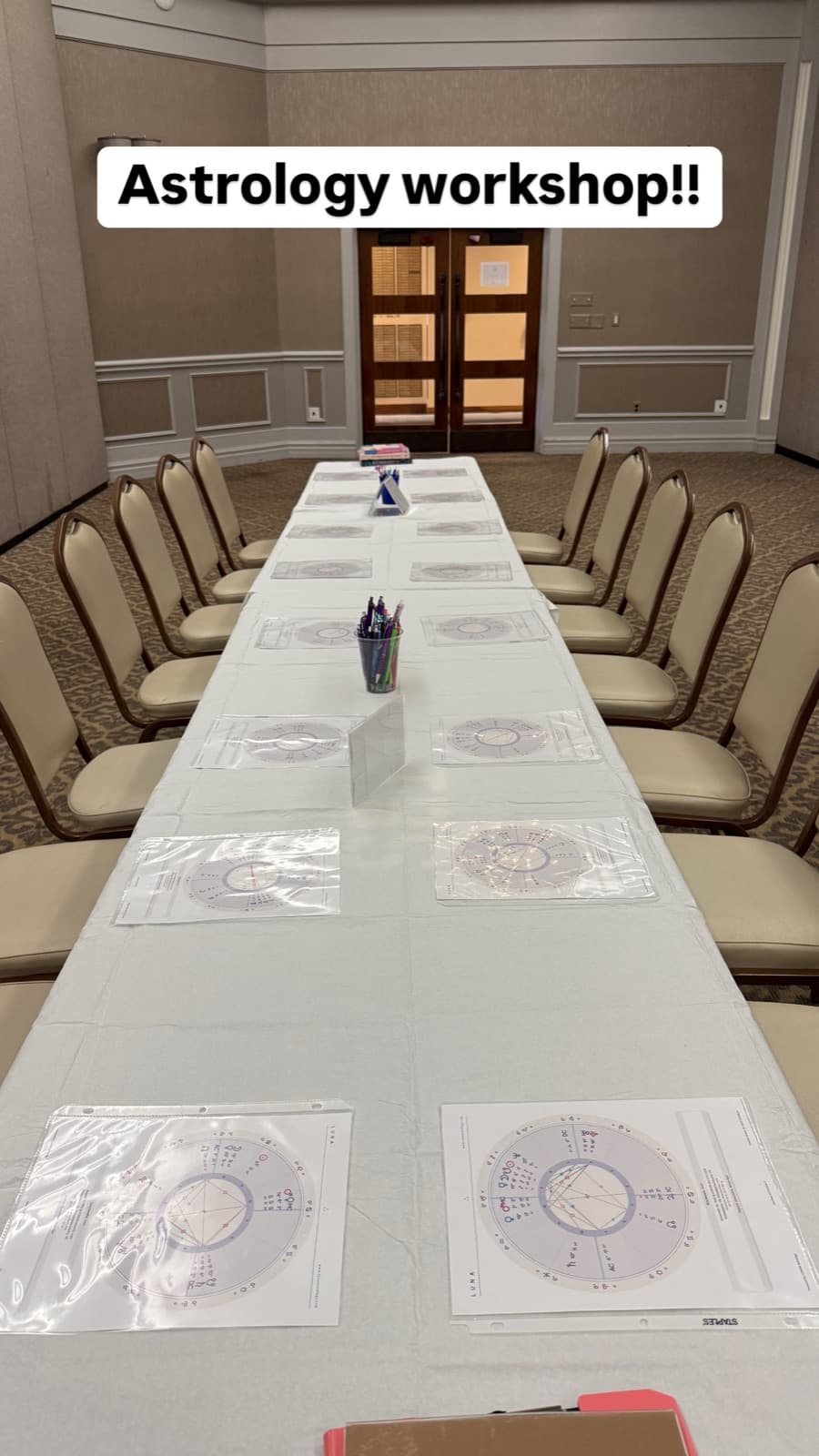 Corporate & Large Events — astrology workshop table